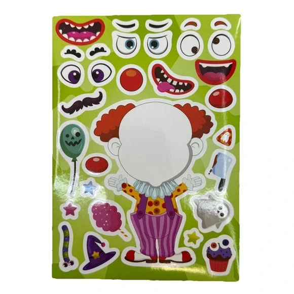 Make-a-face Sticker Stickers Sheets Make Your Halloween Monster 24 Sheets - Picture 6 of 16